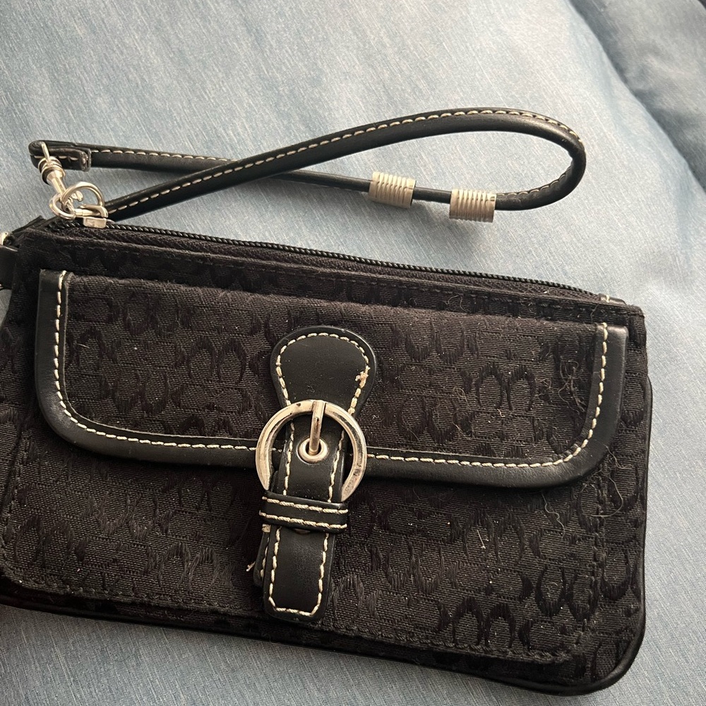 Black Coach Mini Wristlet